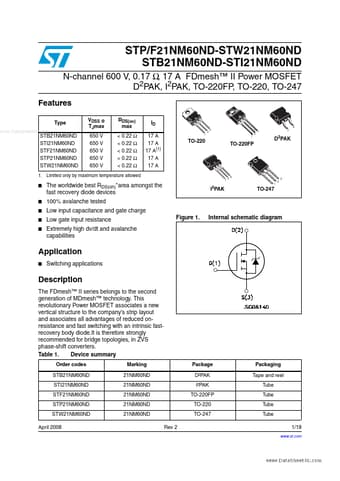  Datasheet Preview Page 1