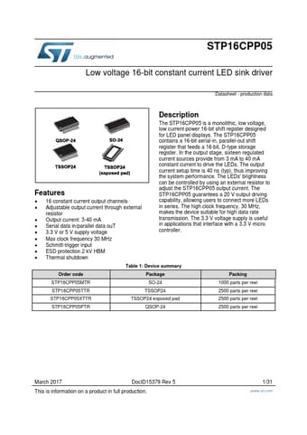  Datasheet Preview Page 1