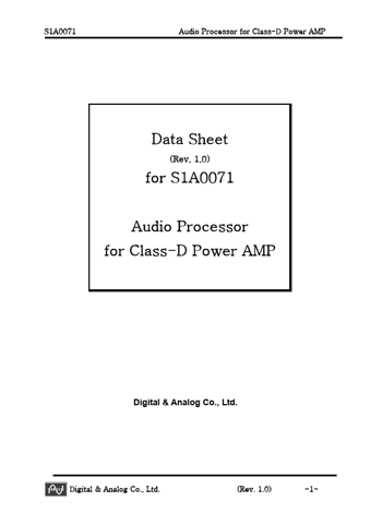  Datasheet Preview Page 1