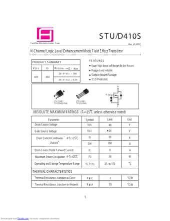 Datasheet Preview Page 1