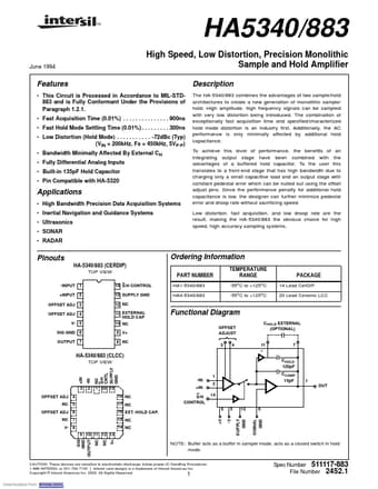  Datasheet Preview Page 1