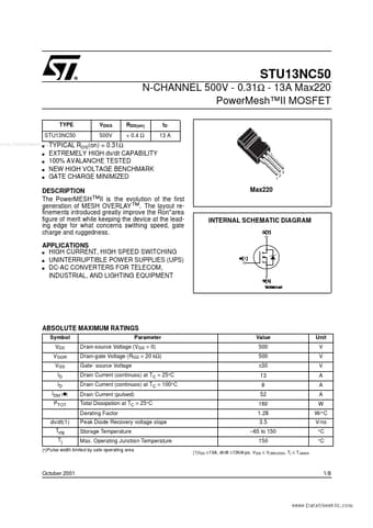  Datasheet Preview Page 1