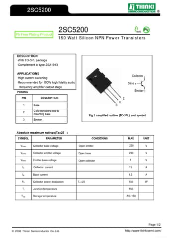  Datasheet Preview Page 1