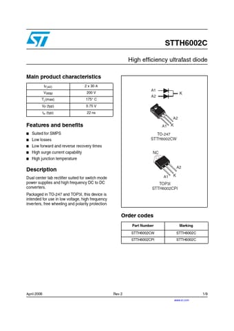  Datasheet Preview Page 1