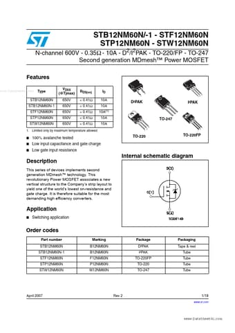  Datasheet Preview Page 1