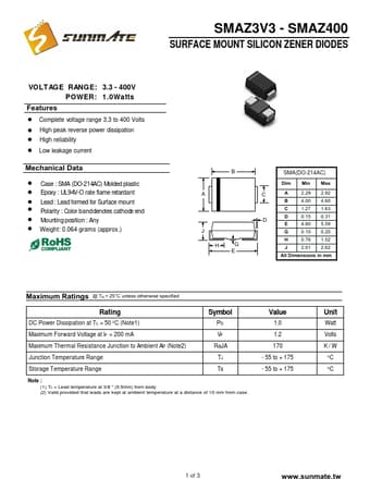  Datasheet Preview Page 1