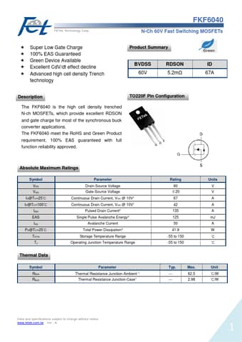  Datasheet Preview Page 1