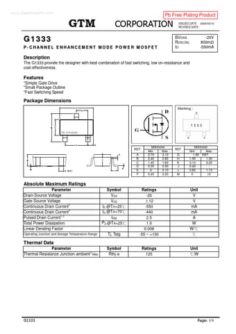  Datasheet Preview Page 1