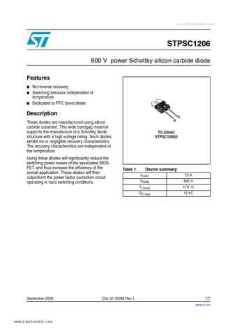  Datasheet Preview Page 1