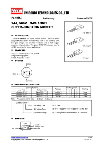  Datasheet Preview Page 1
