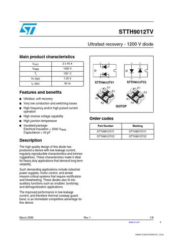  Datasheet Preview Page 1