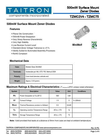  Datasheet Preview Page 1