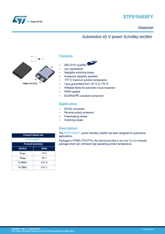  Datasheet Preview Page 1