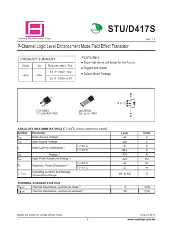  Datasheet Preview Page 1