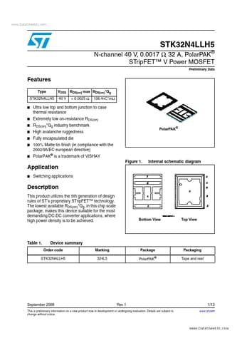  Datasheet Preview Page 1
