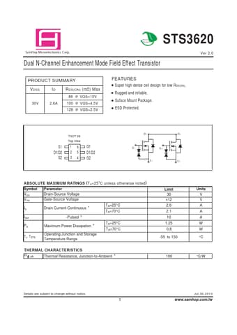  Datasheet Preview Page 1