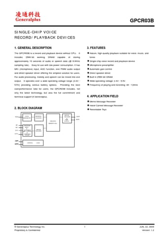  Datasheet Preview Page 1