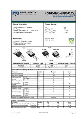  Datasheet Preview Page 1