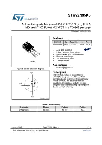  Datasheet Preview Page 1