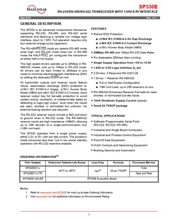  Datasheet Preview Page 1