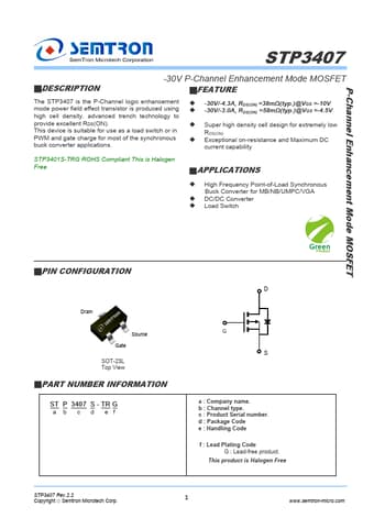  Datasheet Preview Page 1