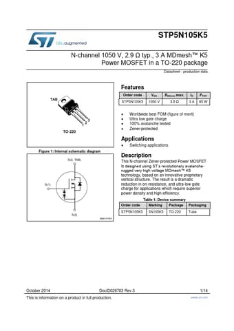  Datasheet Preview Page 1