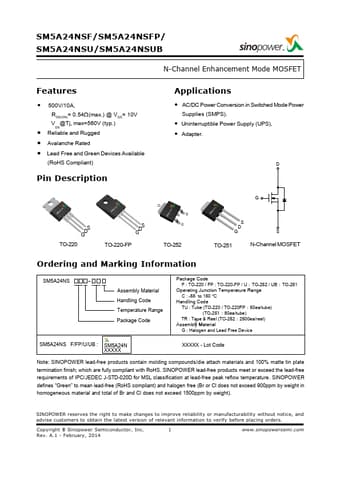  Datasheet Preview Page 1