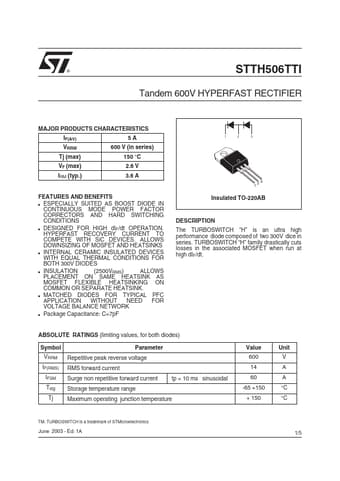  Datasheet Preview Page 1