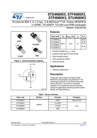  Datasheet Preview Page 1