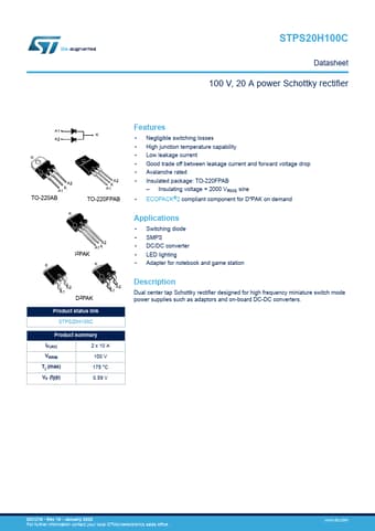  Datasheet Preview Page 1