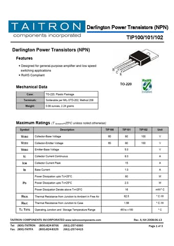  Datasheet Preview Page 1