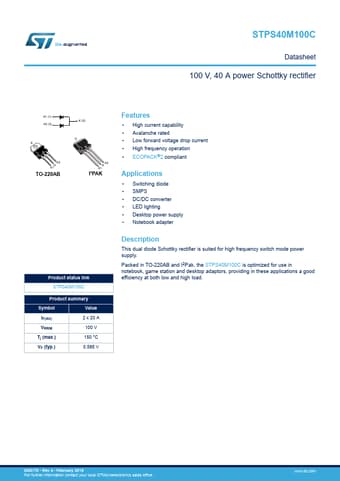  Datasheet Preview Page 1