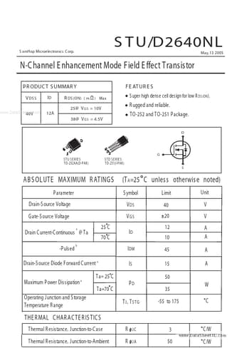  Datasheet Preview Page 1
