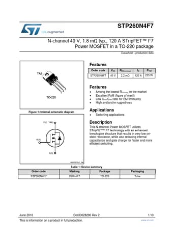  Datasheet Preview Page 1