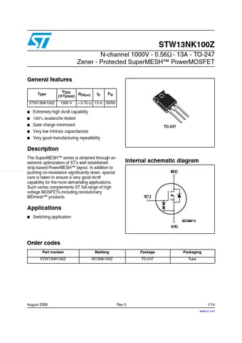  Datasheet Preview Page 1