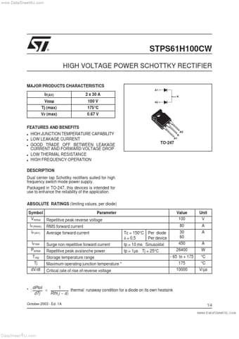  Datasheet Preview Page 1