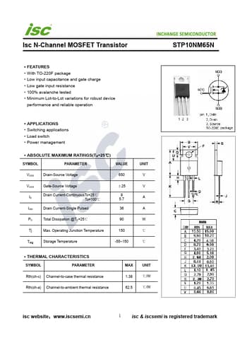  Datasheet Preview Page 1