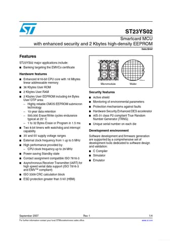  Datasheet Preview Page 1