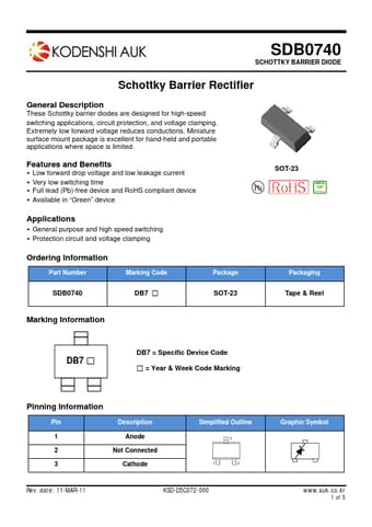  Datasheet Preview Page 1