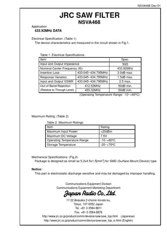  Datasheet Preview Page 1