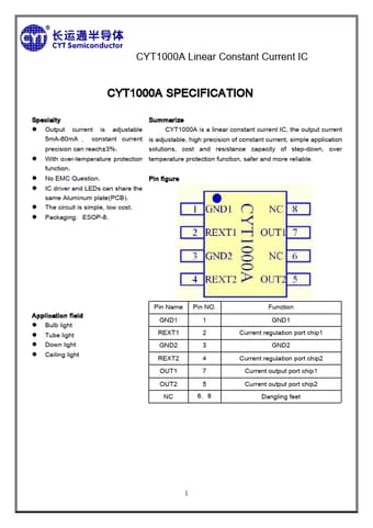  Datasheet Preview Page 1