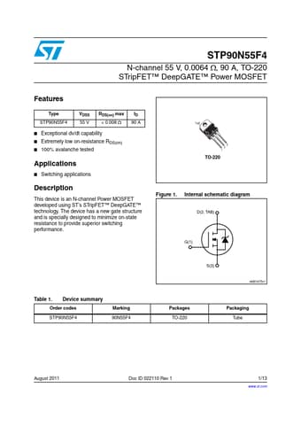  Datasheet Preview Page 1