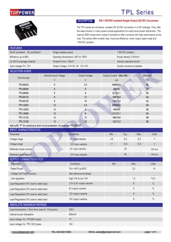  Datasheet Preview Page 1