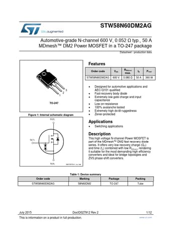  Datasheet Preview Page 1