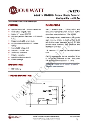  Datasheet Preview Page 1