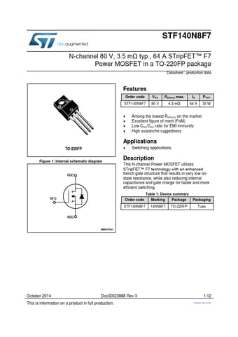  Datasheet Preview Page 1