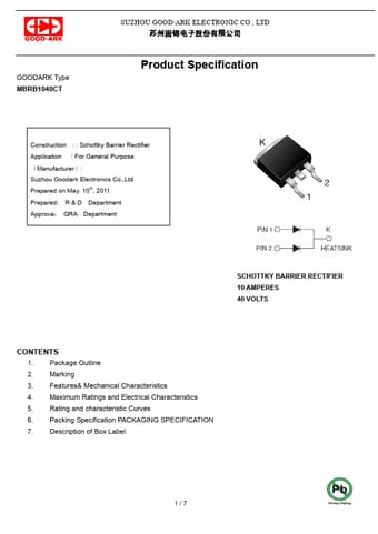  Datasheet Preview Page 1