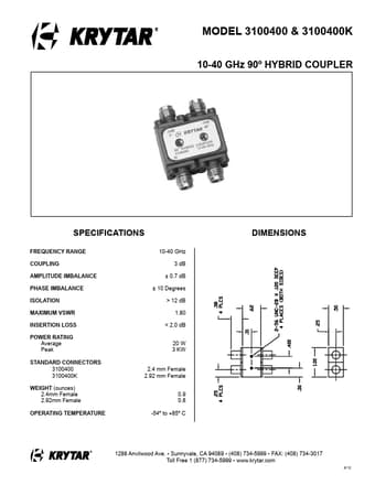  Datasheet Preview Page 1