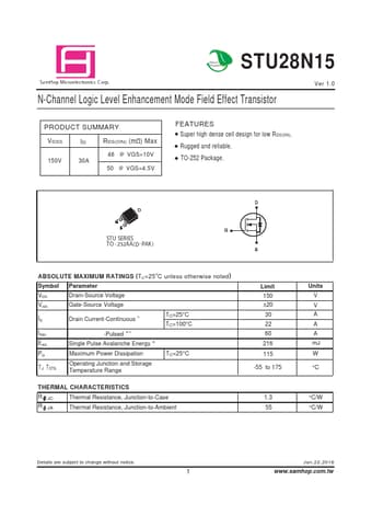  Datasheet Preview Page 1