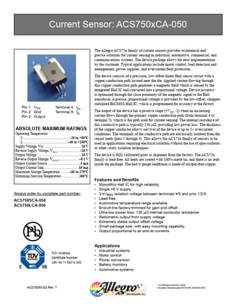  Datasheet Preview Page 1